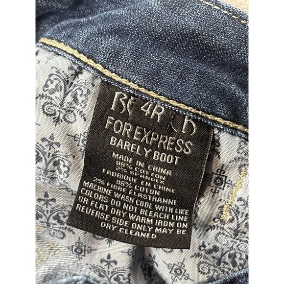 ReRock For Express Barely Bootcut Womens Jeans Size 6 Medium Wash Denim 29x32 - Picture 12 of 14